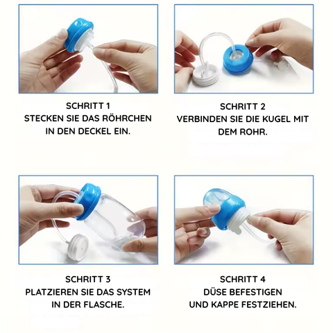 Freihändige Babyflasche